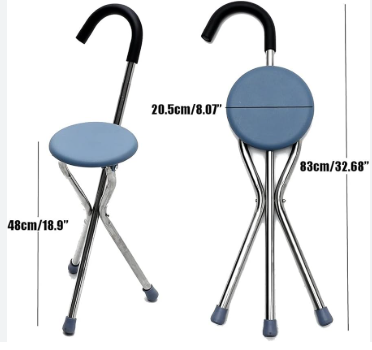 Bastón plegable con asiento