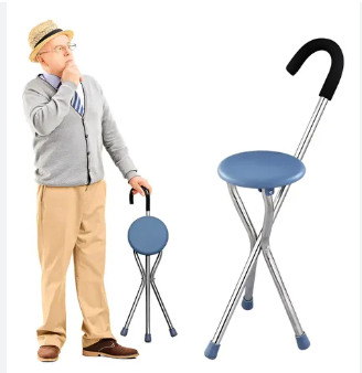 Bastón plegable con asiento